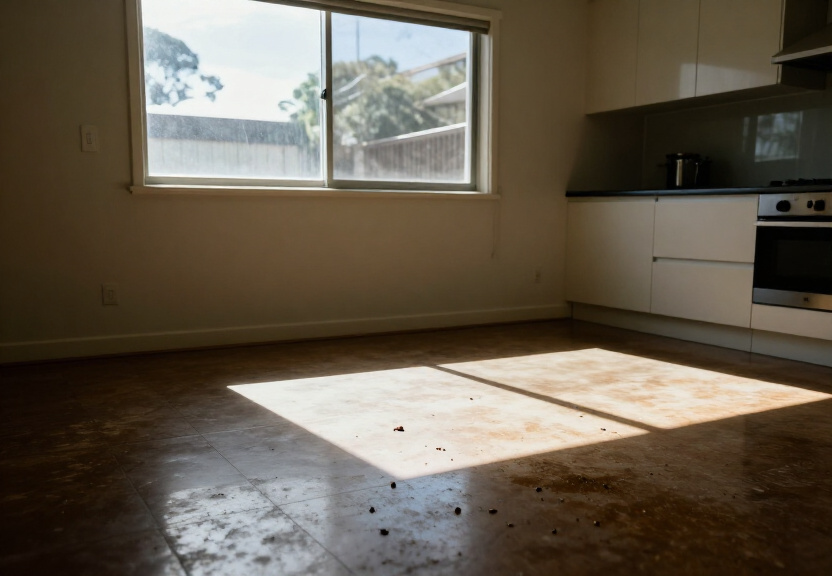 Rodent infestation in a Davidson garage before treatment